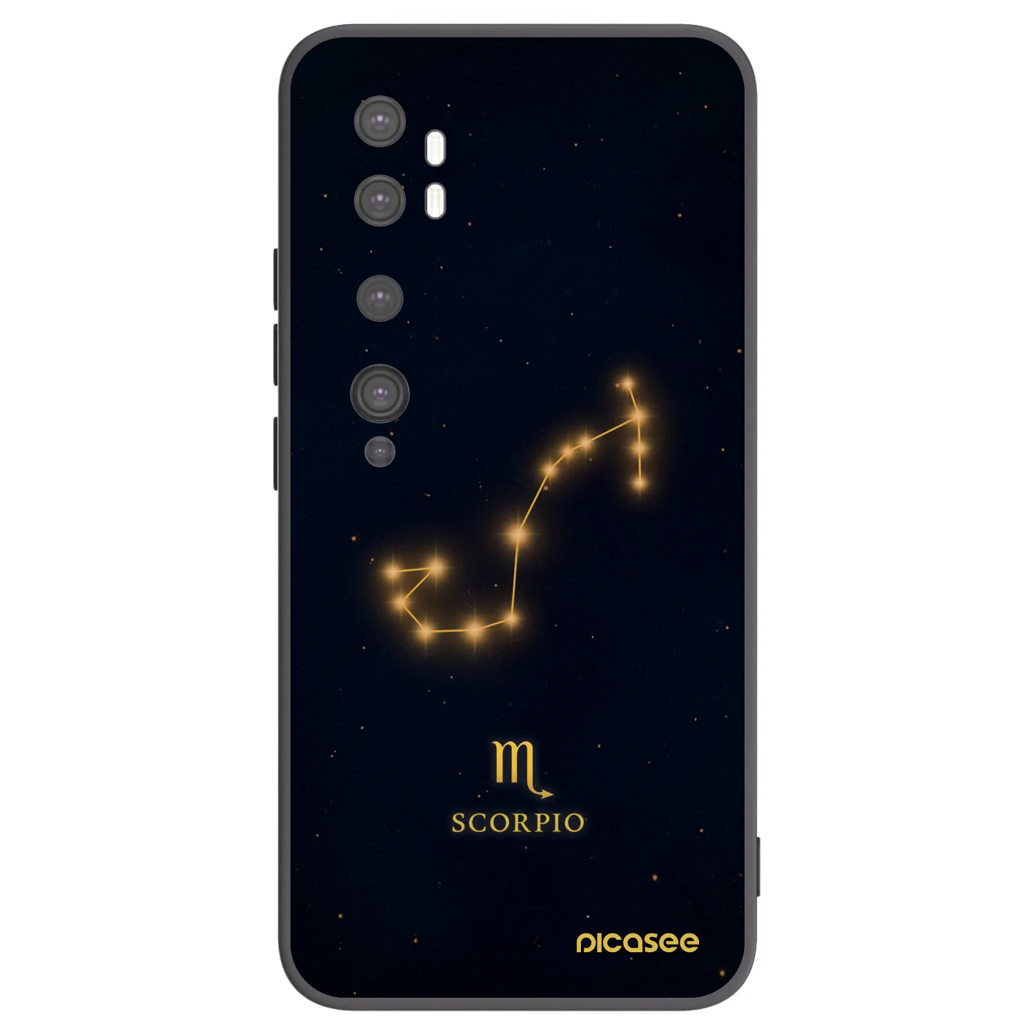 Picasee silikonski črni ovitek za Xiaomi Mi Note 10 (Pro) - SCORPIO