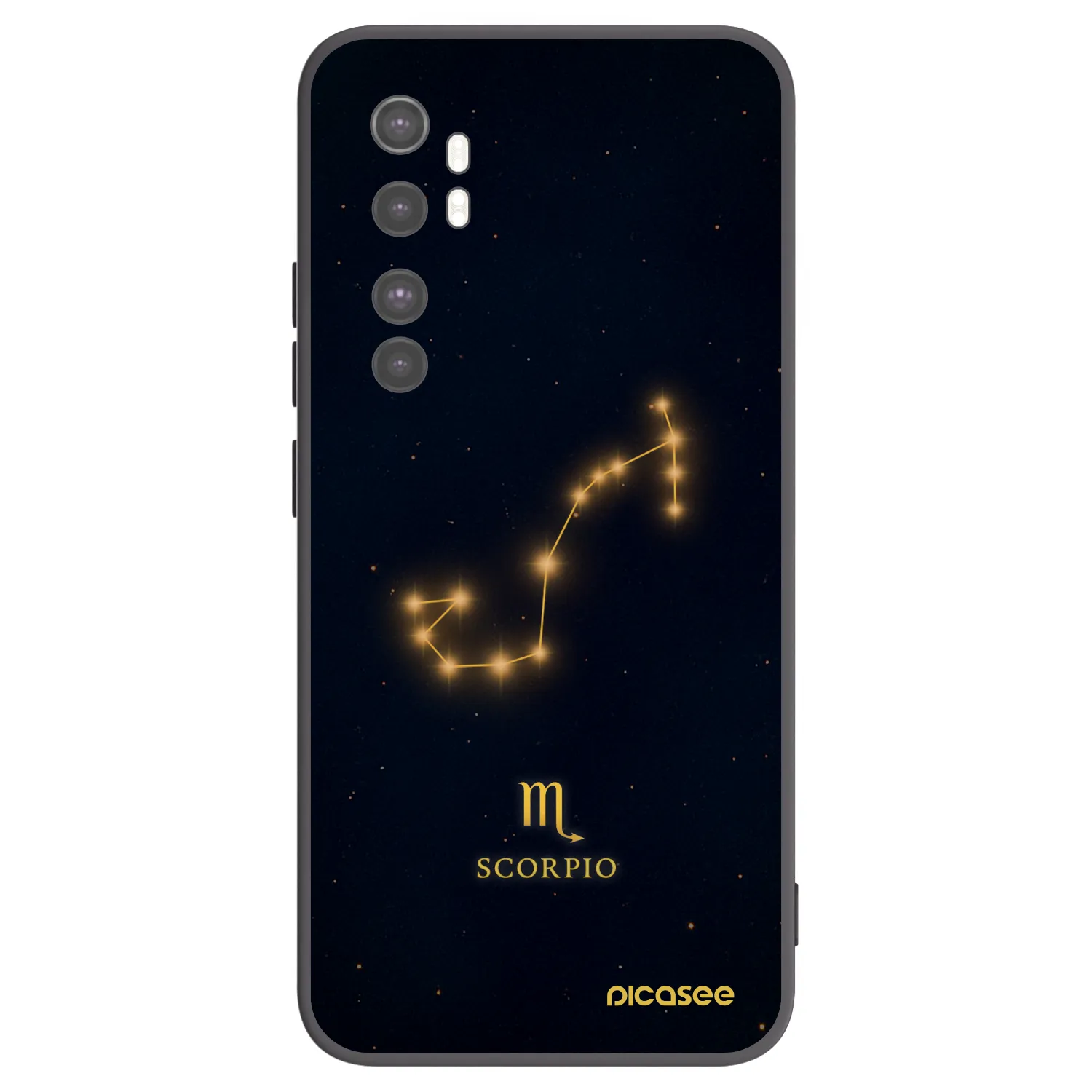 Picasee silikonski črni ovitek za Xiaomi Mi Note 10 Lite - SCORPIO