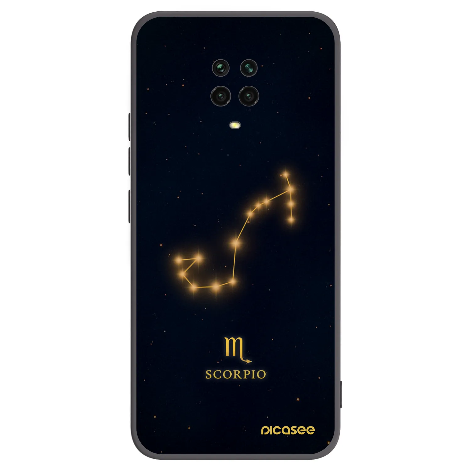 Picasee silikonski črni ovitek za Xiaomi Redmi Note 9S - SCORPIO