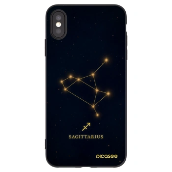 Picasee silikonski črni ovitek za Apple iPhone XS Max - SAGITTARIUS