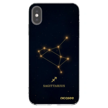 Picasee silikonski prozorni ovitek za Apple iPhone XS Max - SAGITTARIUS