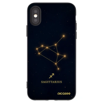 Picasee silikonski črni ovitek za Apple iPhone X/XS - SAGITTARIUS