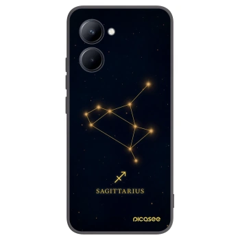 Picasee silikonski črni ovitek za Realme C33 (2023) - SAGITTARIUS