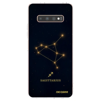 Picasee silikonski prozorni ovitek za Samsung Galaxy S10 Plus G975 - SAGITTARIUS