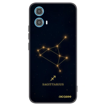 Picasee silikonski črni ovitek za Motorola Moto G34 5G - SAGITTARIUS