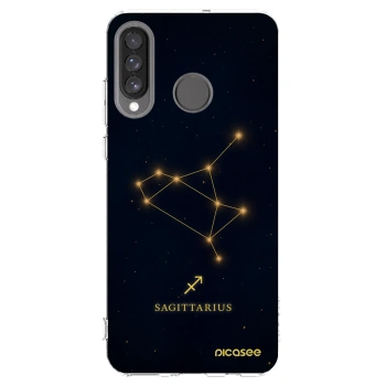 Picasee silikonski prozorni ovitek za Huawei P30 Lite - SAGITTARIUS