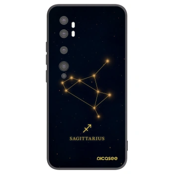 Picasee silikonski črni ovitek za Xiaomi Mi Note 10 (Pro) - SAGITTARIUS