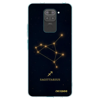 Picasee silikonski črni ovitek za Xiaomi Redmi Note 9 - SAGITTARIUS