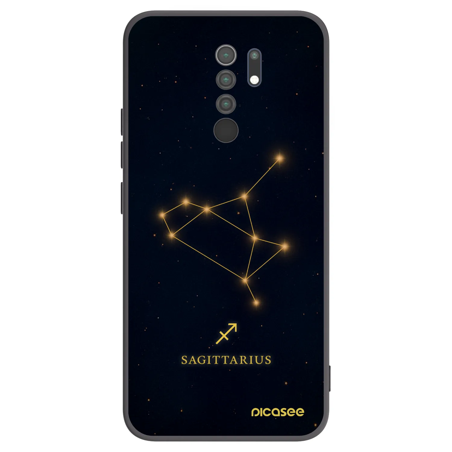 Picasee silikonski črni ovitek za Xiaomi Redmi 9 - SAGITTARIUS