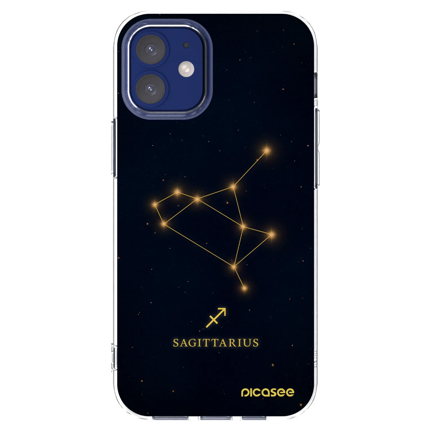 Picasee silikonski prozorni ovitek za Apple iPhone 12 mini - SAGITTARIUS