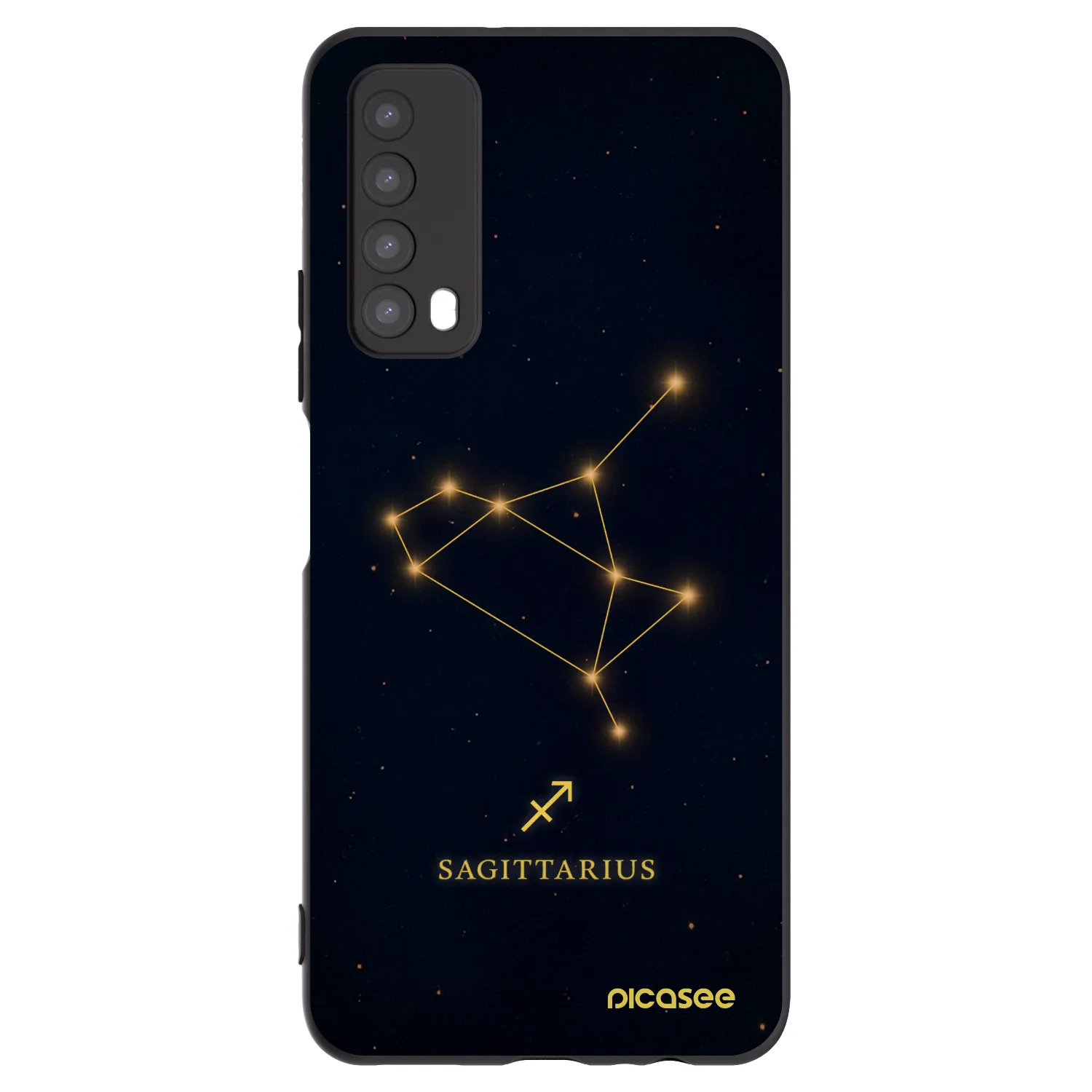 Picasee silikonski črni ovitek za Huawei P Smart 2021 - SAGITTARIUS