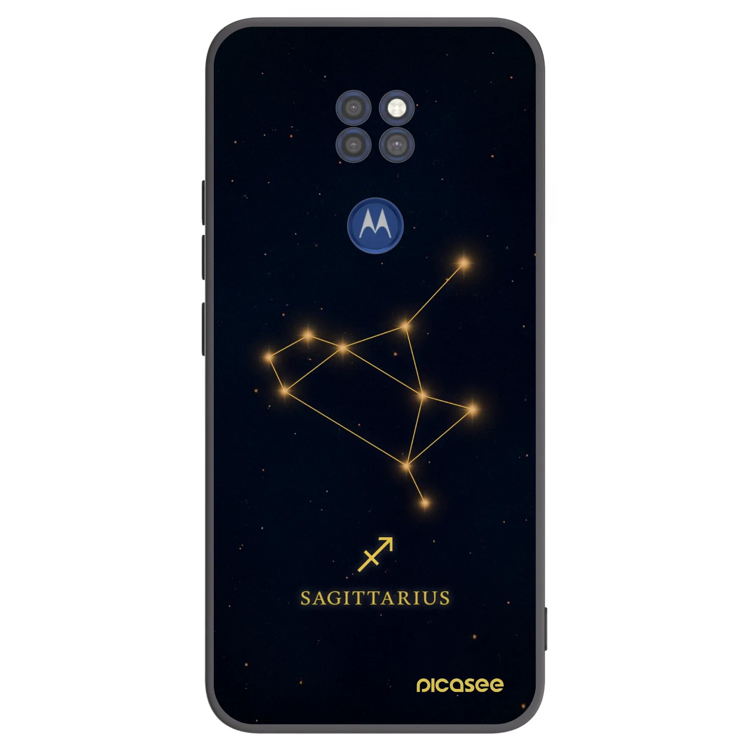 Picasee silikonski črni ovitek za Motorola Moto G9 Play - SAGITTARIUS