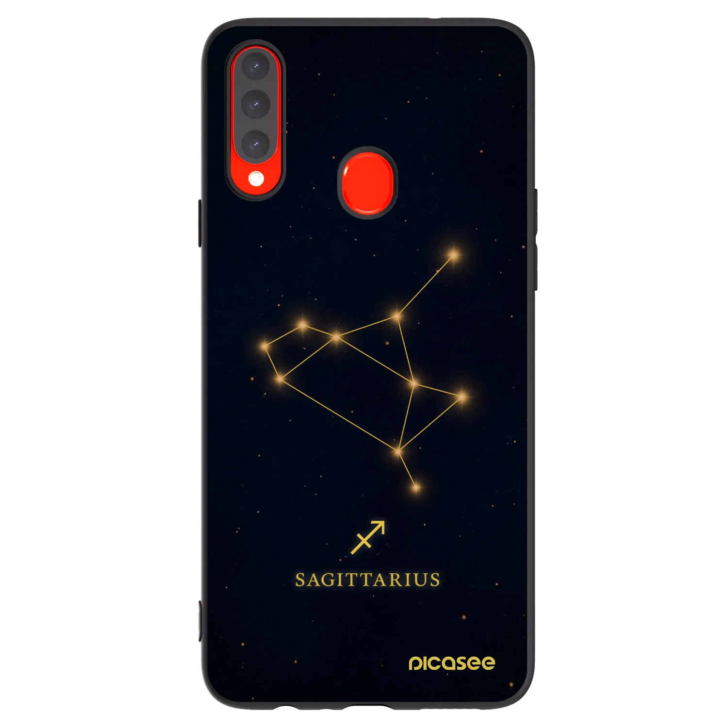 Picasee silikonski črni ovitek za Samsung Galaxy A20s - SAGITTARIUS