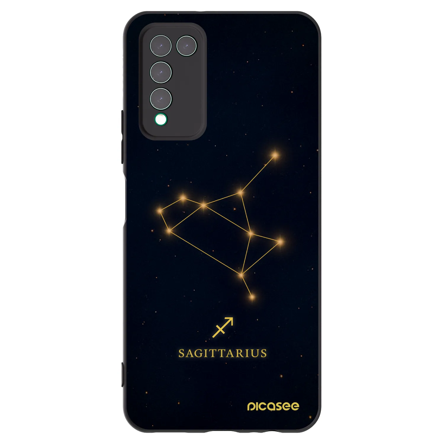 Picasee silikonski črni ovitek za Honor 10X Lite - SAGITTARIUS