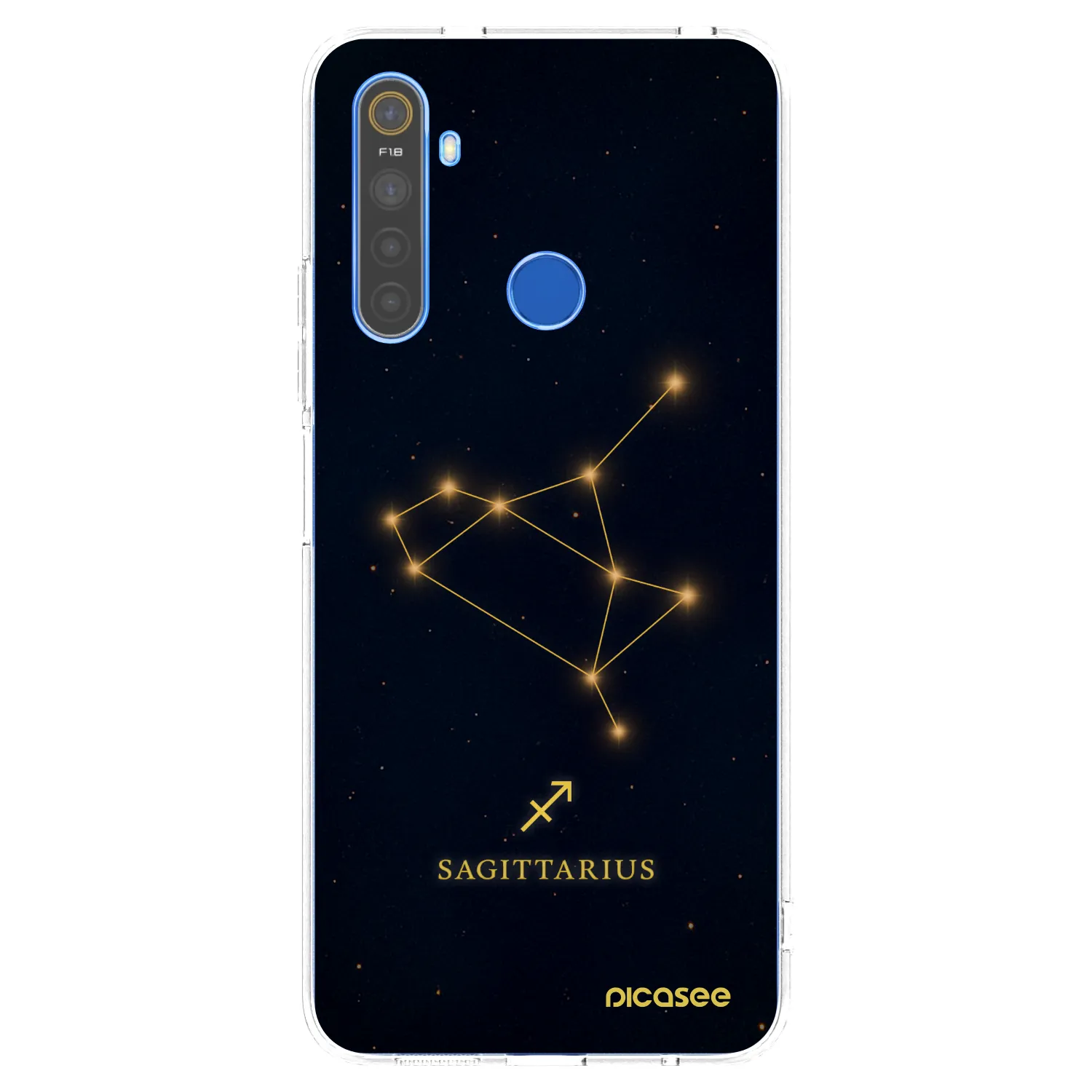 Picasee silikonski prozorni ovitek za Realme 5 - SAGITTARIUS