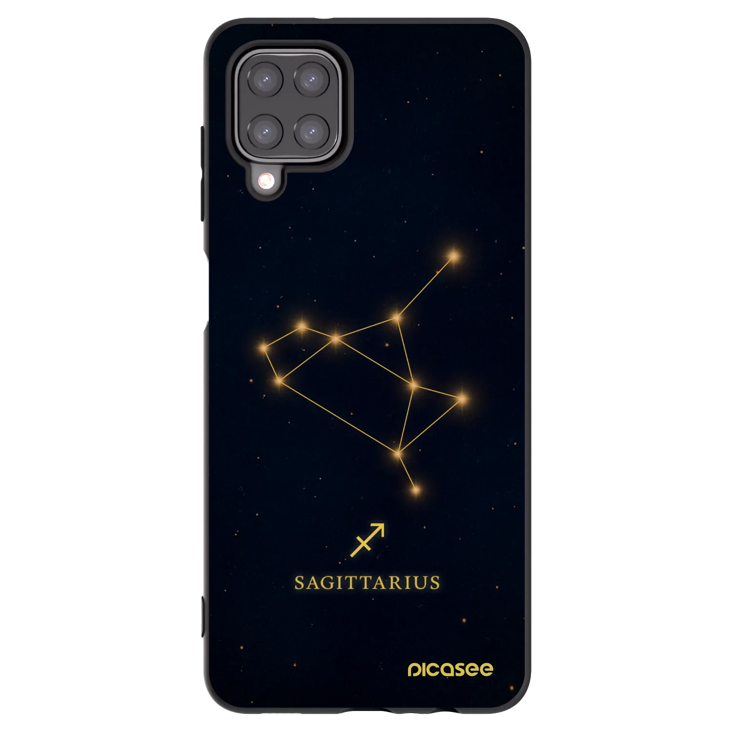 Picasee silikonski črni ovitek za Samsung Galaxy A12 A125F - SAGITTARIUS