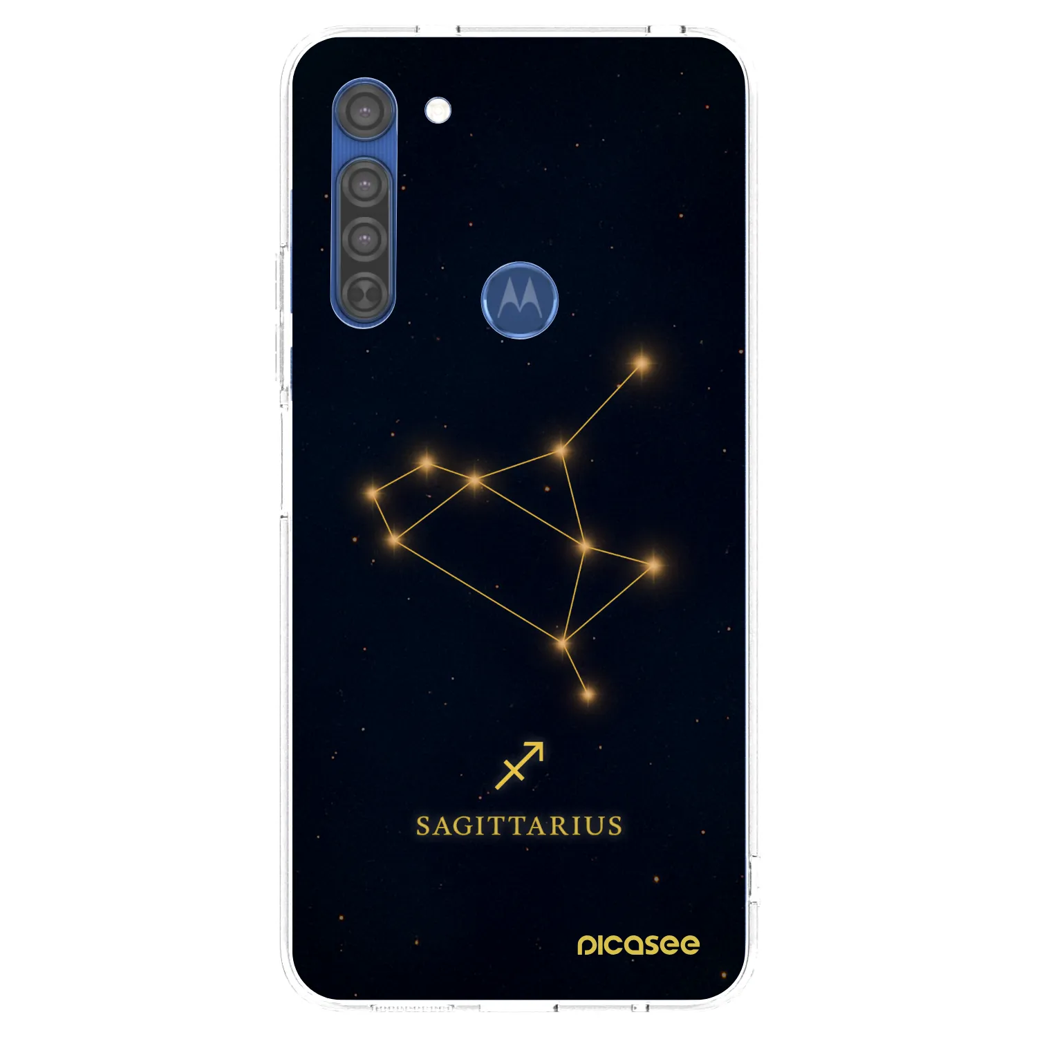 Picasee silikonski prozorni ovitek za Motorola Moto G8 - SAGITTARIUS