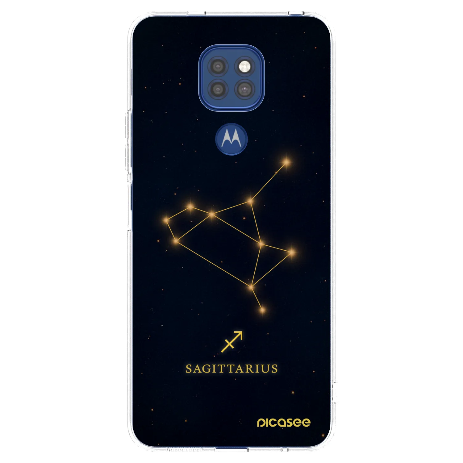 Picasee silikonski prozorni ovitek za Motorola Moto G9 Play - SAGITTARIUS