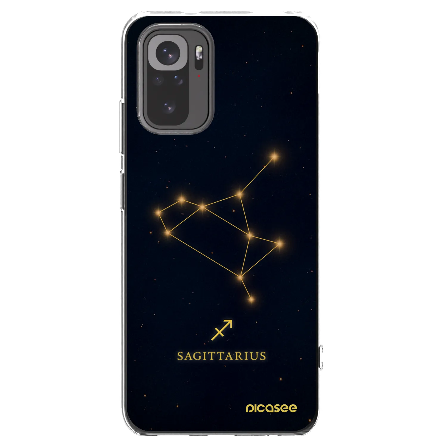 Picasee silikonski prozorni ovitek za Xiaomi Redmi Note 10 - SAGITTARIUS