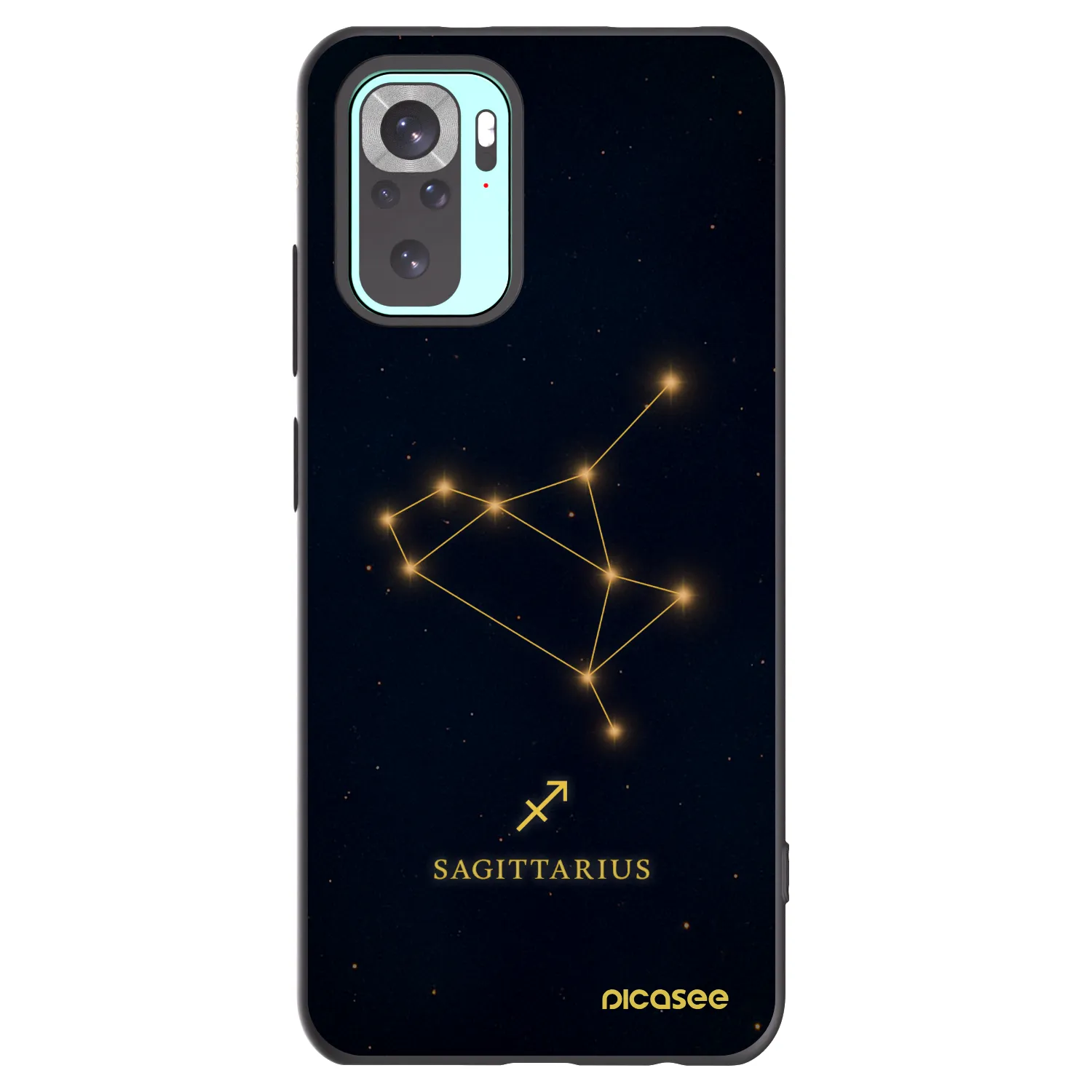 Picasee silikonski črni ovitek za Xiaomi Redmi Note 10 Pro - SAGITTARIUS