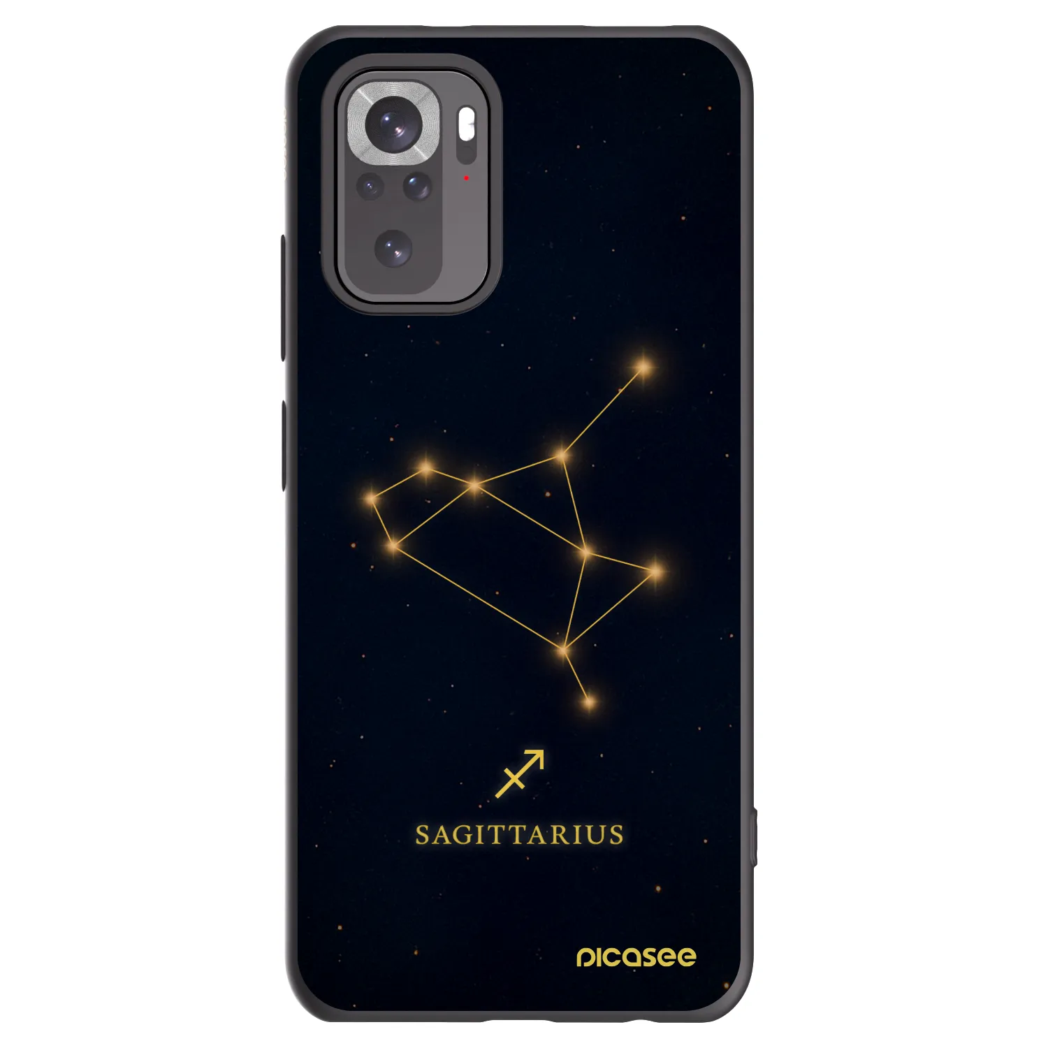 Picasee silikonski črni ovitek za Xiaomi Redmi Note 10S - SAGITTARIUS