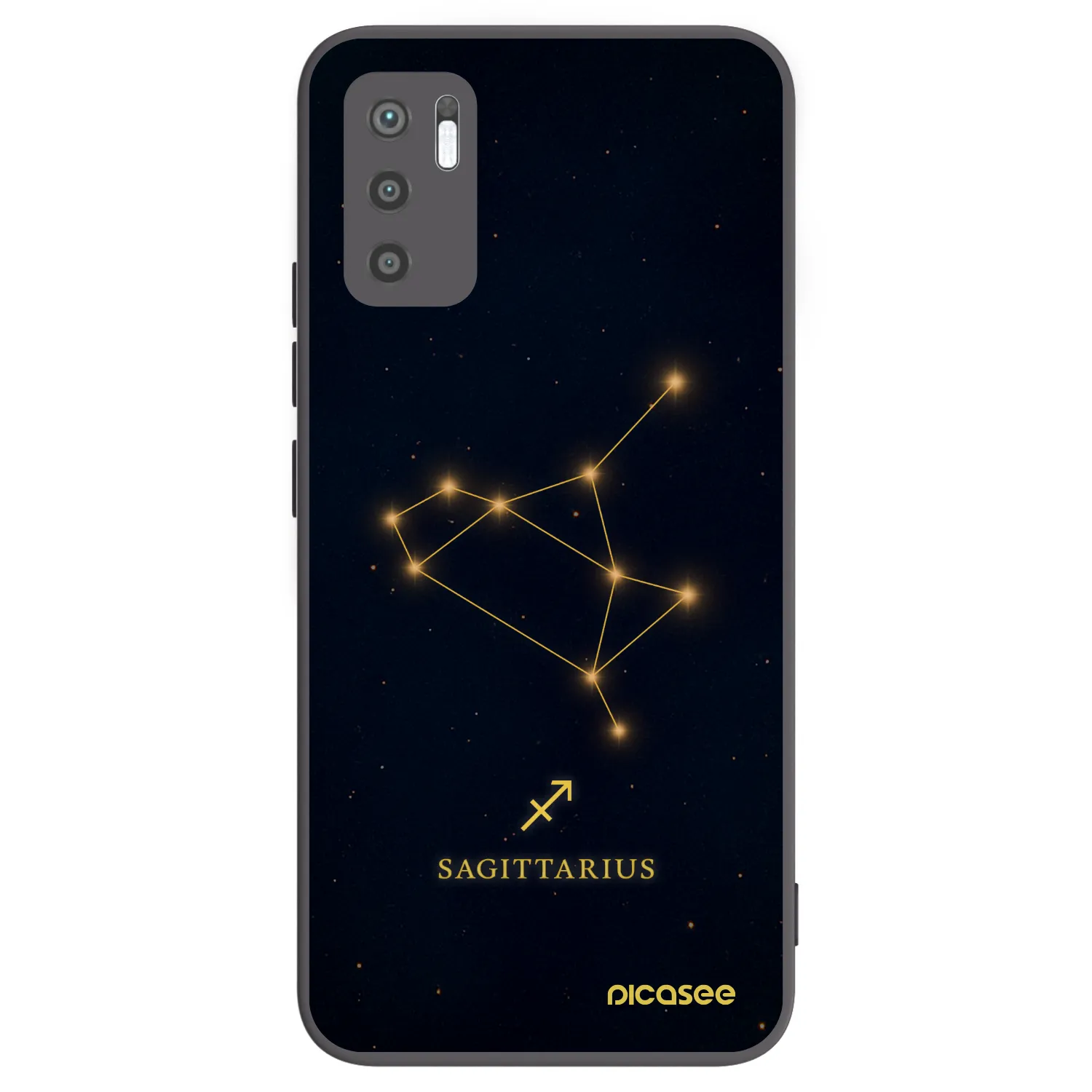 Picasee silikonski črni ovitek za Xiaomi Redmi Note 10 5G - SAGITTARIUS