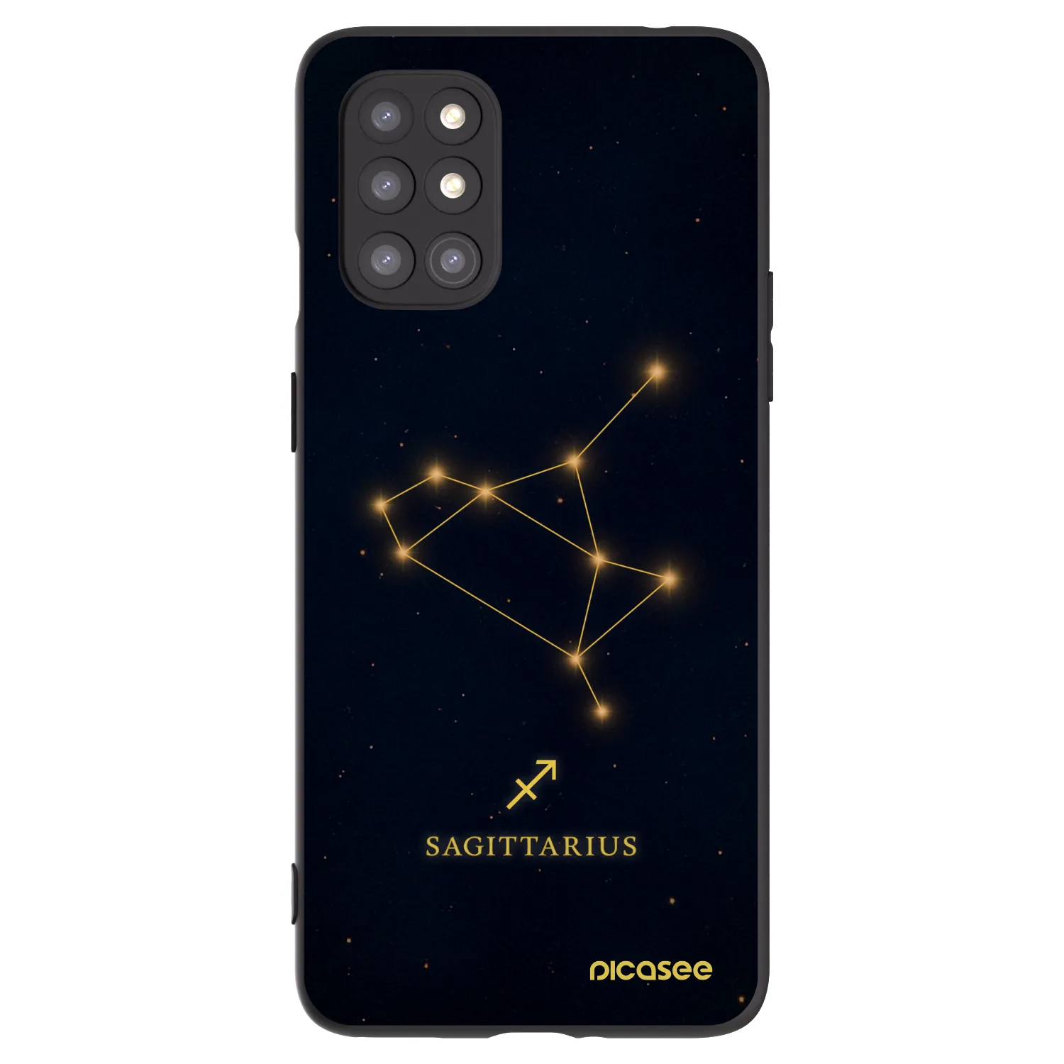Picasee silikonski črni ovitek za OnePlus 8T - SAGITTARIUS