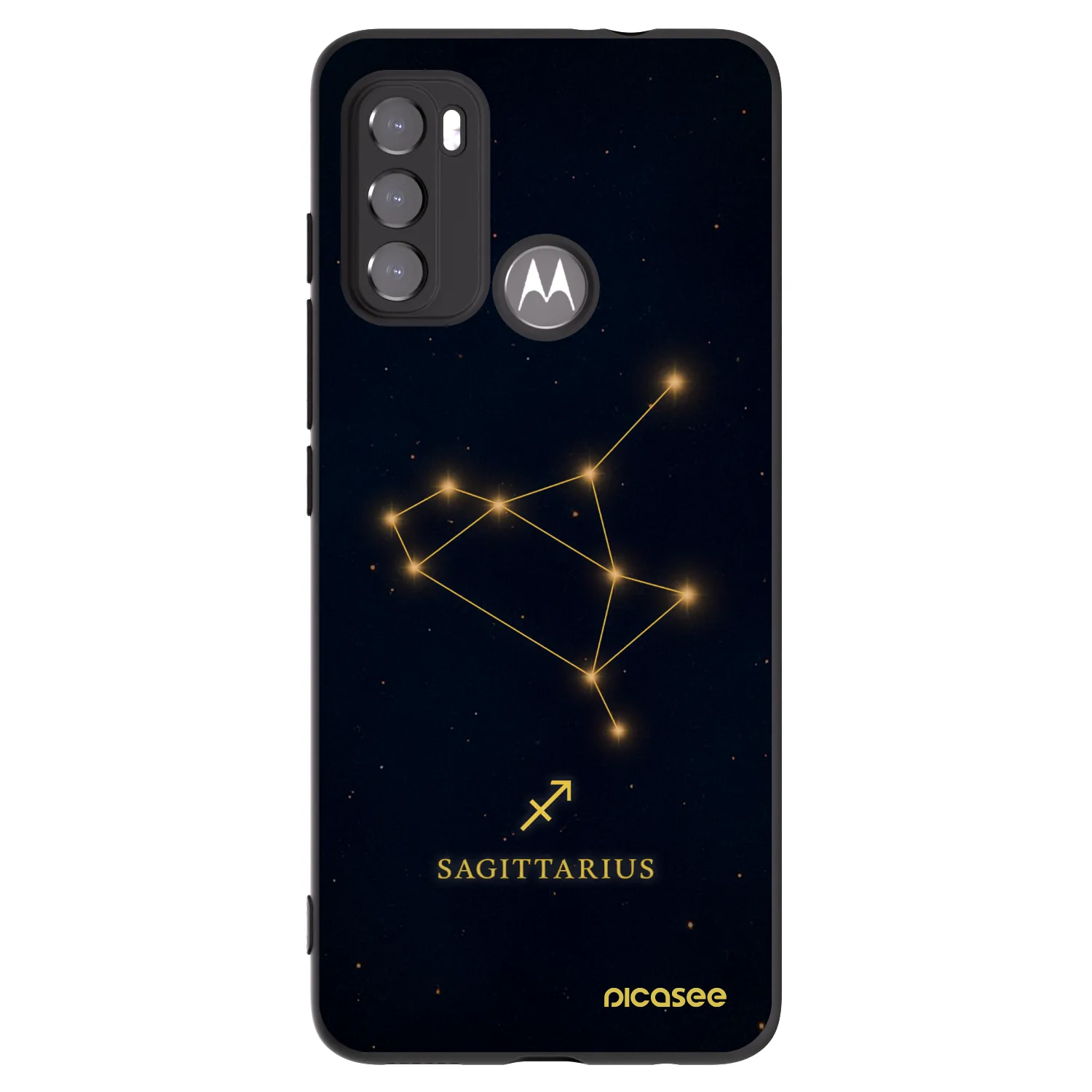 Picasee silikonski črni ovitek za Motorola Moto G60 - SAGITTARIUS