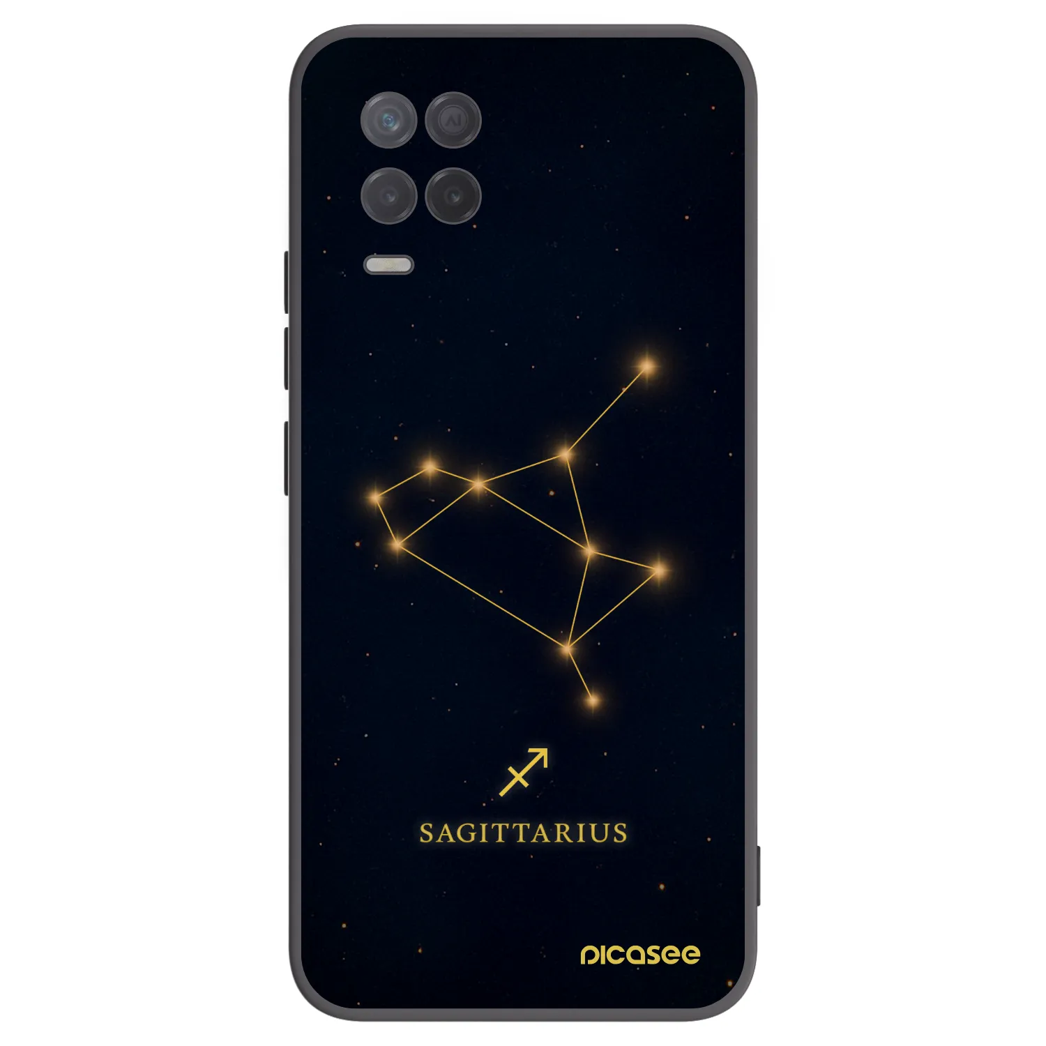 Picasee silikonski črni ovitek za Realme 8 5G - SAGITTARIUS
