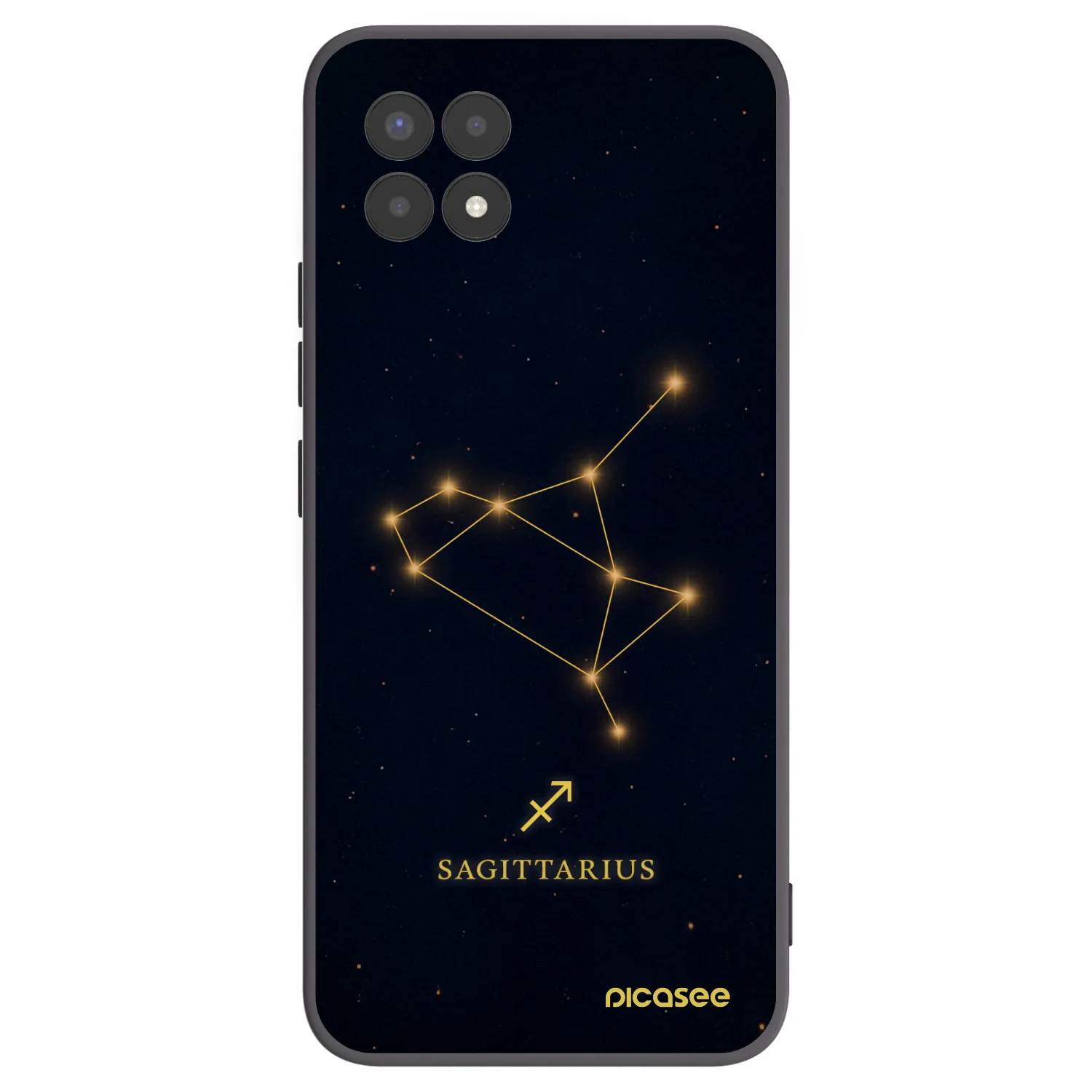 Picasee silikonski črni ovitek za Realme 8i - SAGITTARIUS