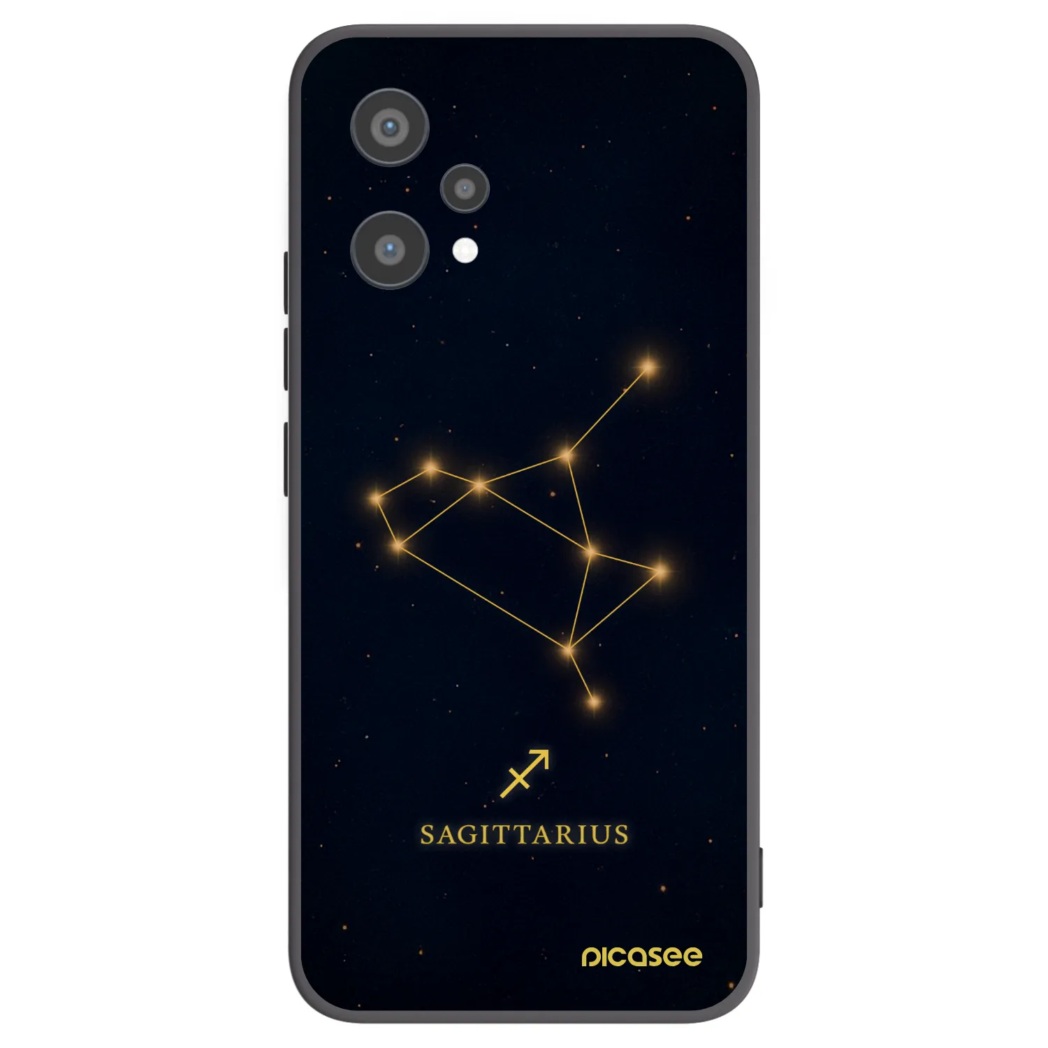 Picasee silikonski črni ovitek za Realme 9 Pro 5G - SAGITTARIUS