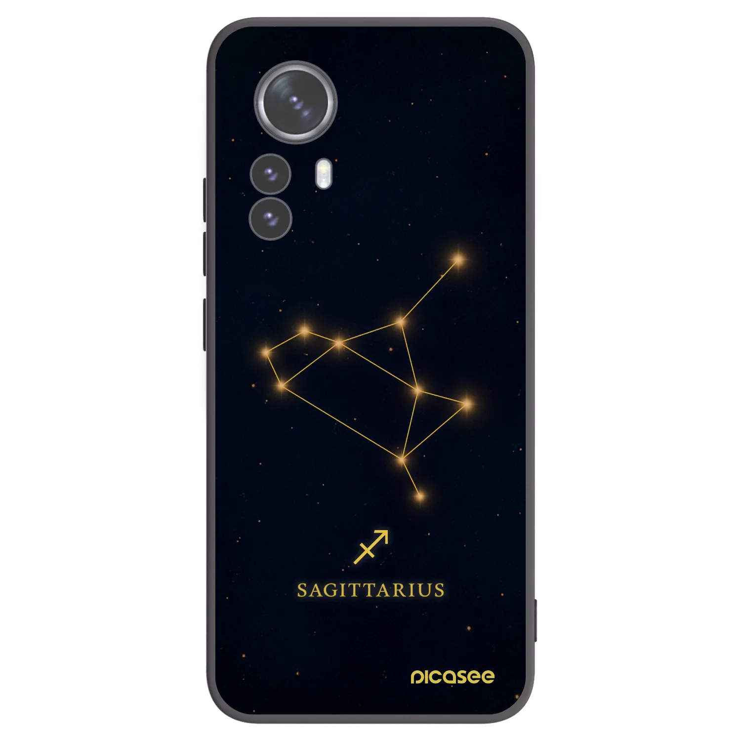 Picasee silikonski črni ovitek za Xiaomi 12 Pro - SAGITTARIUS