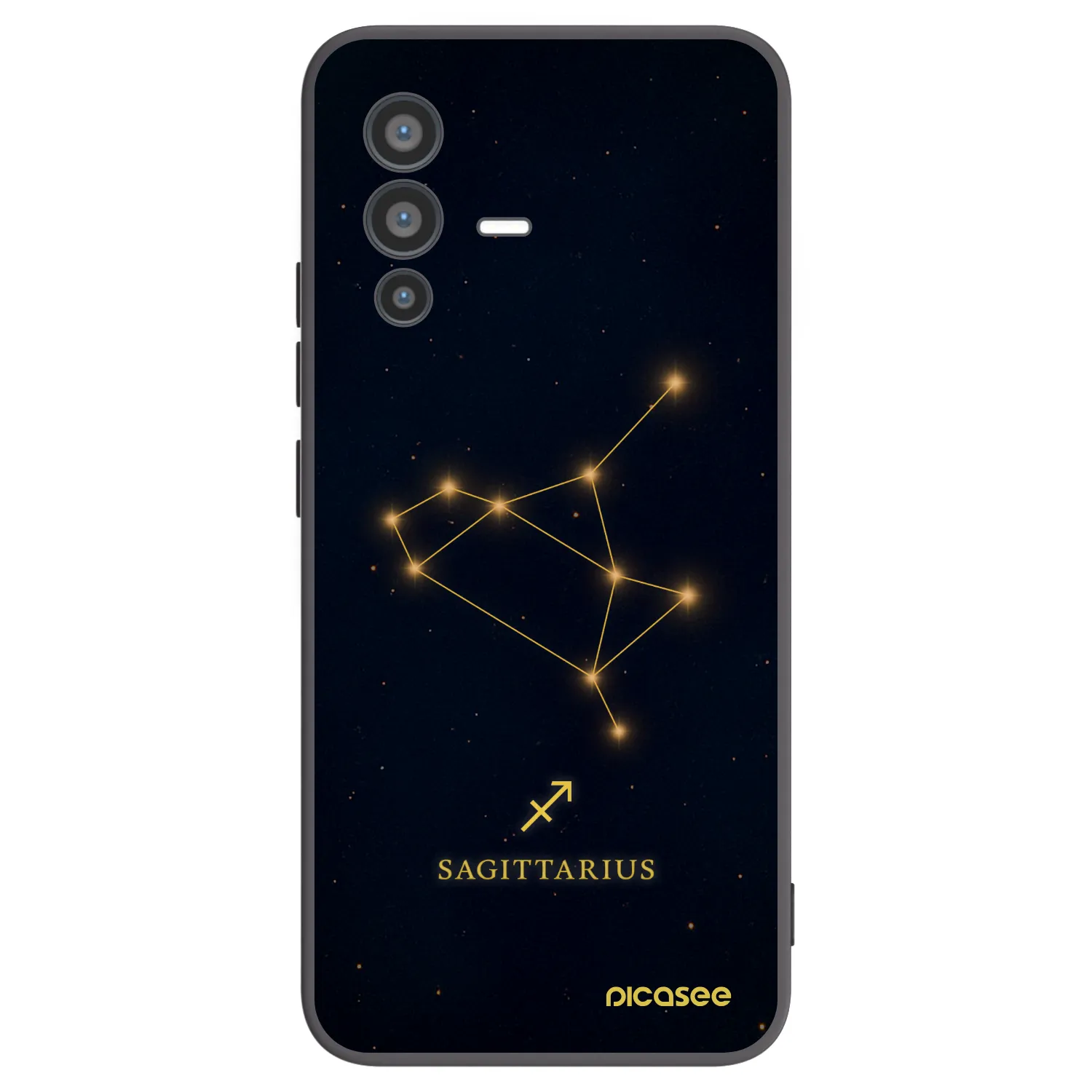 Picasee silikonski črni ovitek za Vivo V23 5G - SAGITTARIUS