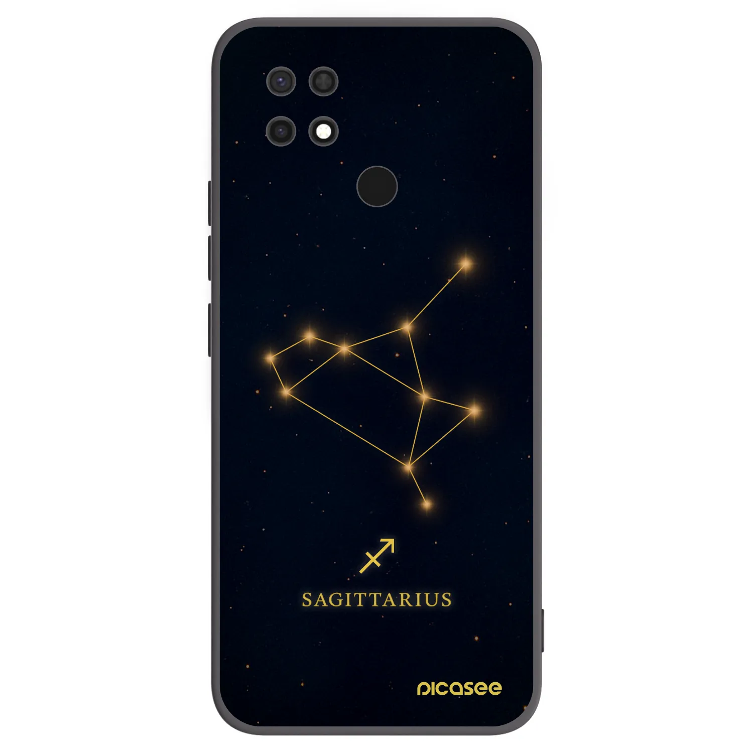 Picasee silikonski črni ovitek za Xiaomi Redmi 10C - SAGITTARIUS