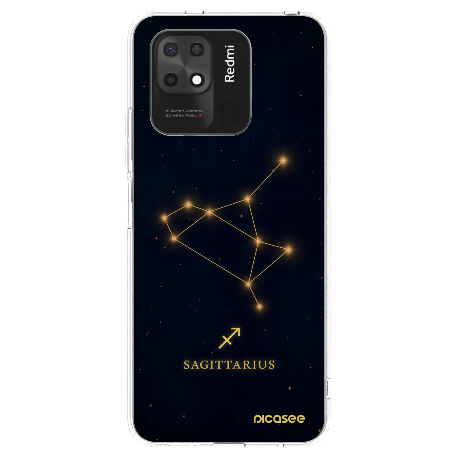 Picasee silikonski prozorni ovitek za Xiaomi Redmi 10C - SAGITTARIUS