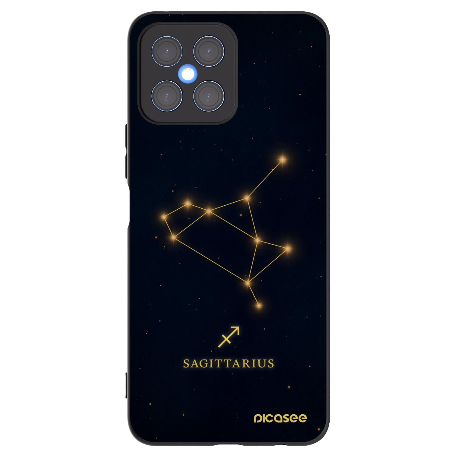 Picasee silikonski črni ovitek za Honor X8 4G - SAGITTARIUS