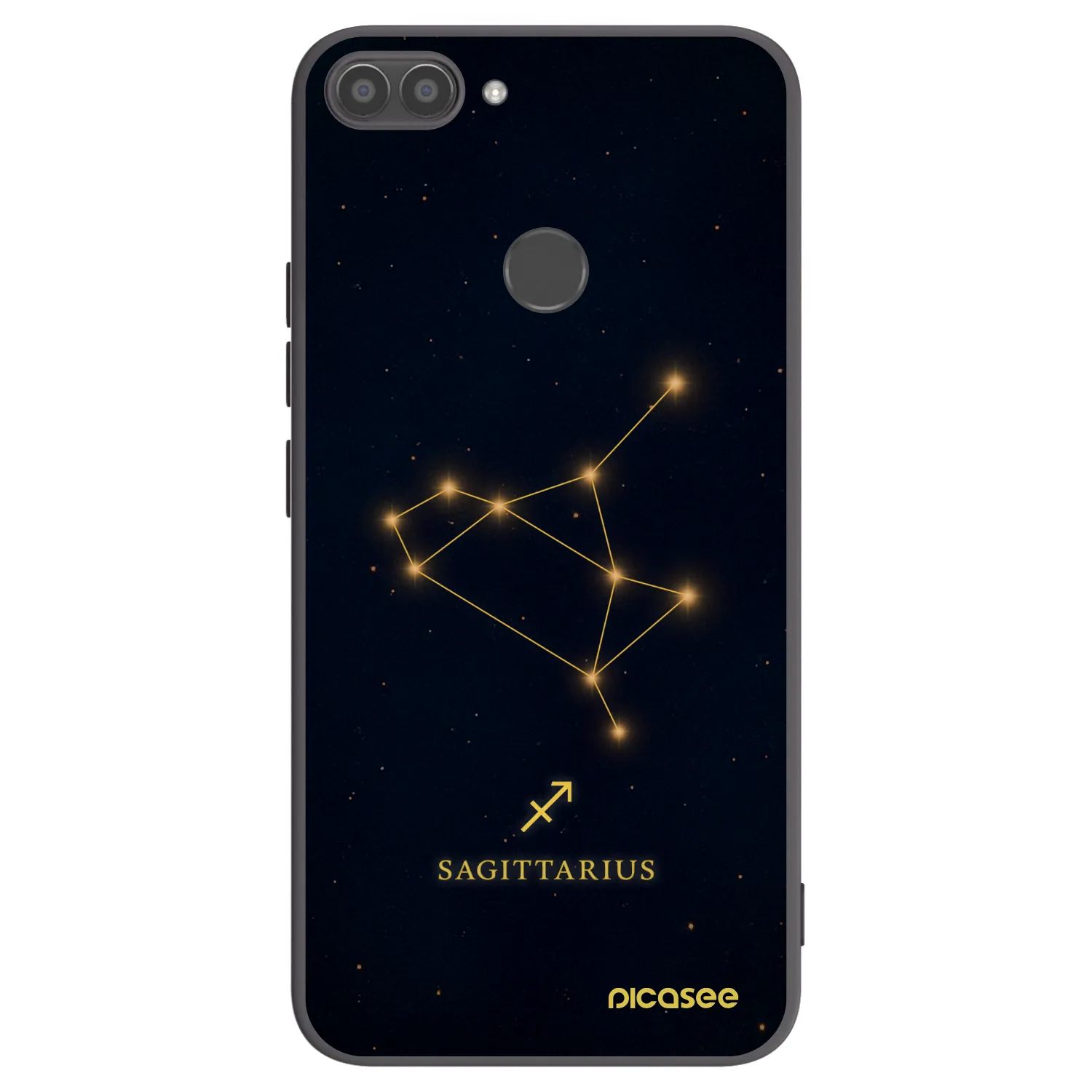 Picasee silikonski črni ovitek za Huawei P Smart - SAGITTARIUS