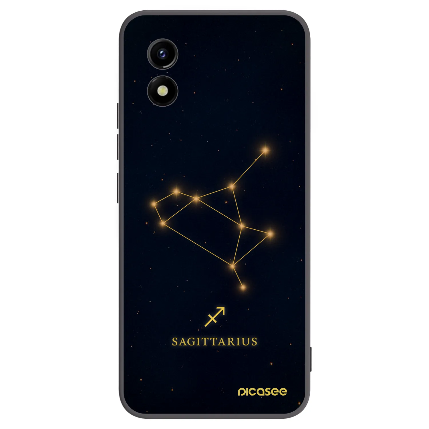 Picasee silikonski črni ovitek za Vivo Y01 - SAGITTARIUS