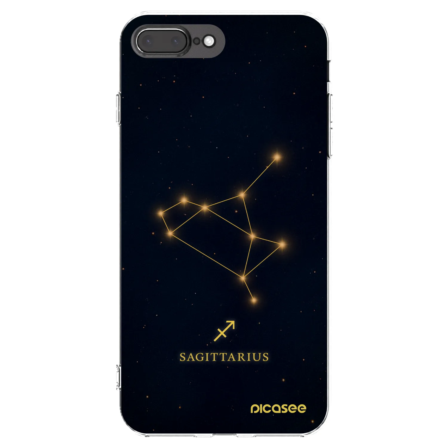 Picasee silikonski prozorni ovitek za Apple iPhone 8 Plus - SAGITTARIUS