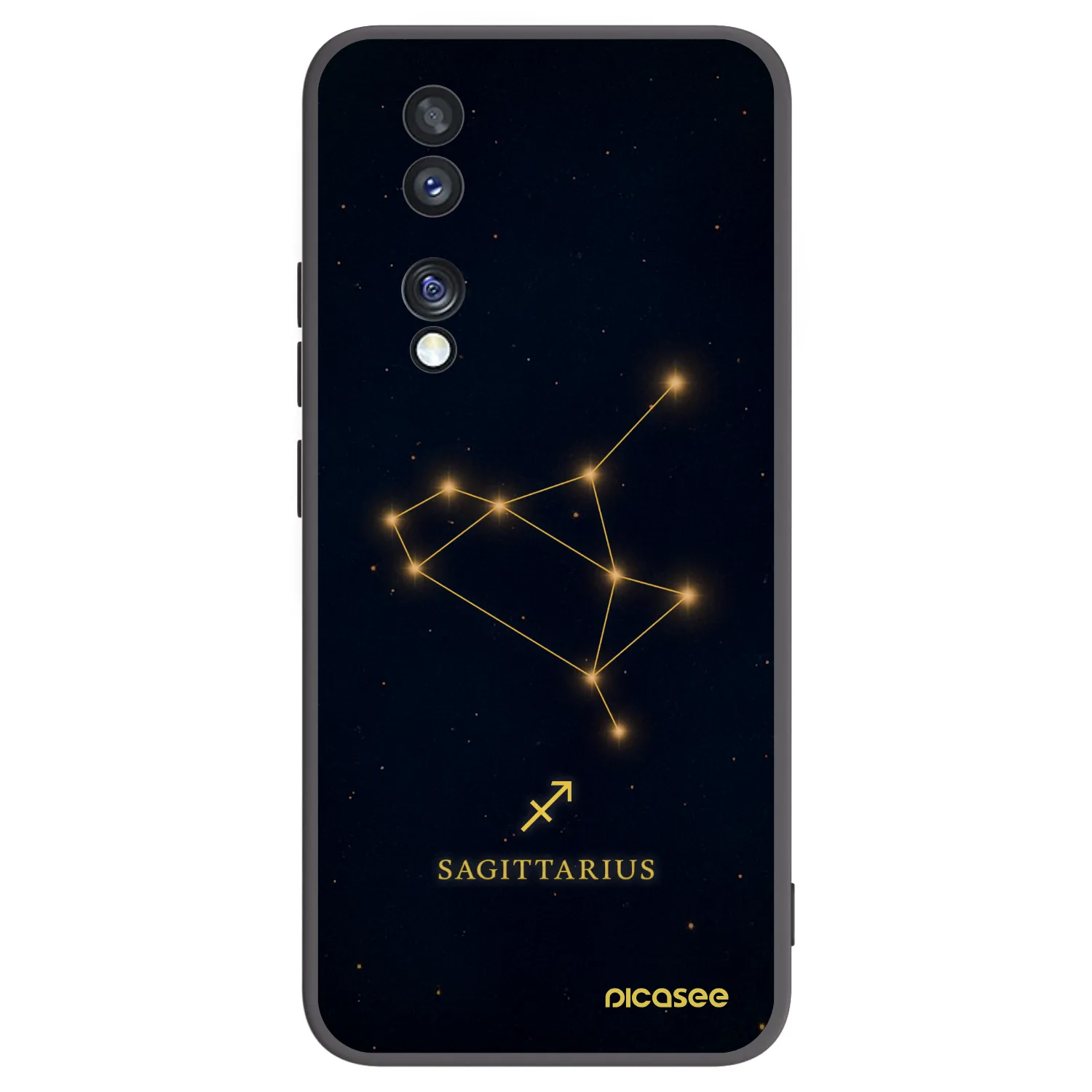 Picasee silikonski črni ovitek za Honor 70 - SAGITTARIUS
