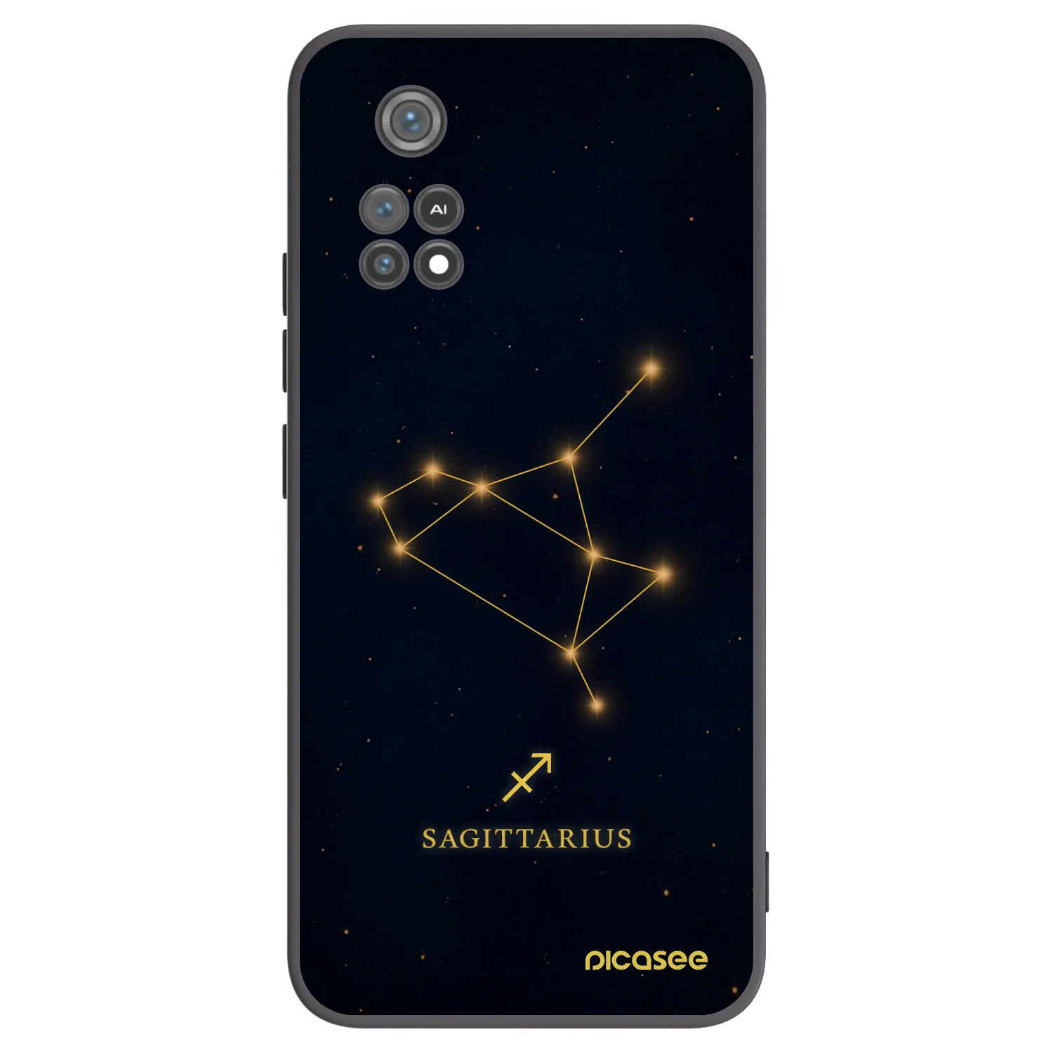 Picasee silikonski črni ovitek za Xiaomi Poco M4 Pro - SAGITTARIUS