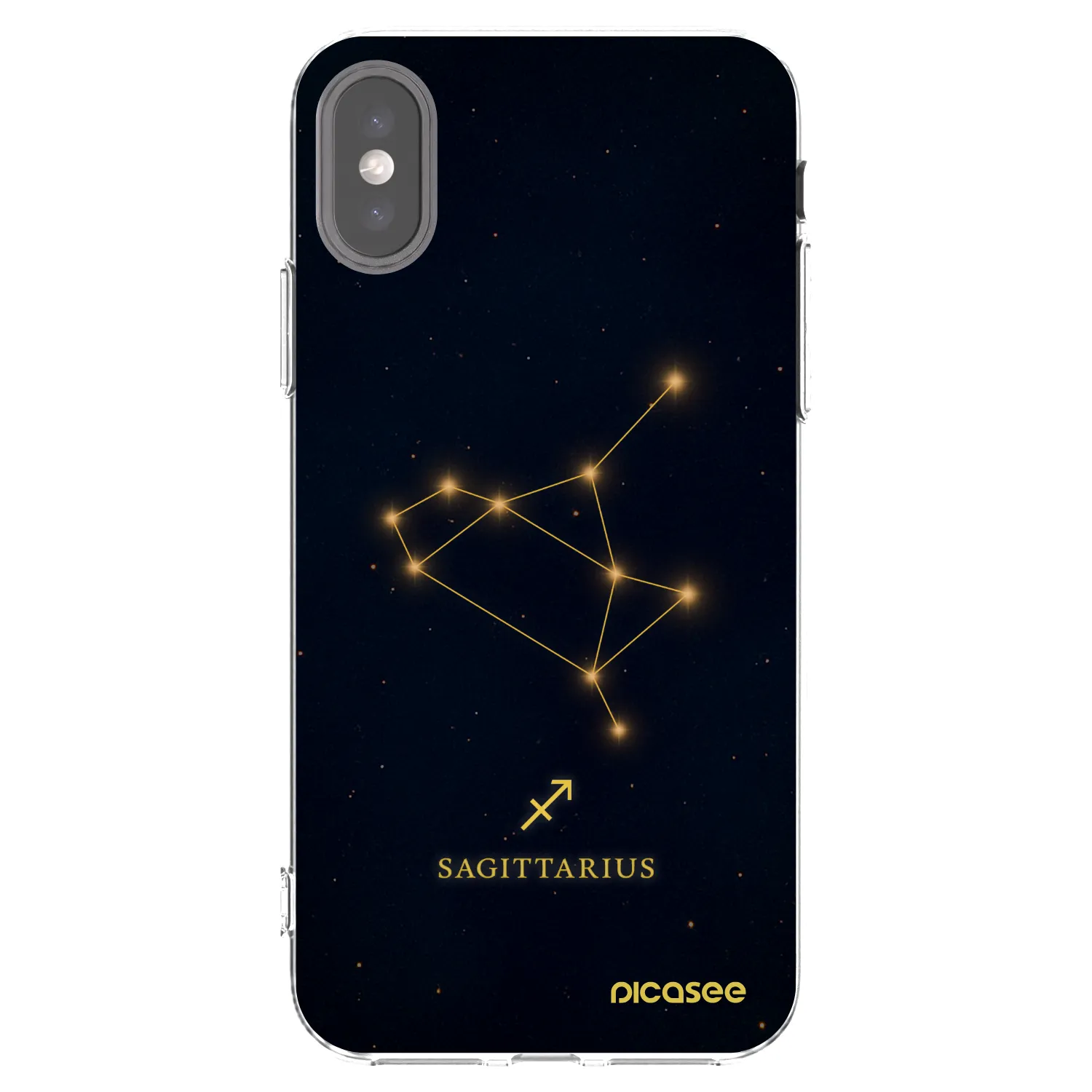 Picasee silikonski prozorni ovitek za Apple iPhone X/XS - SAGITTARIUS
