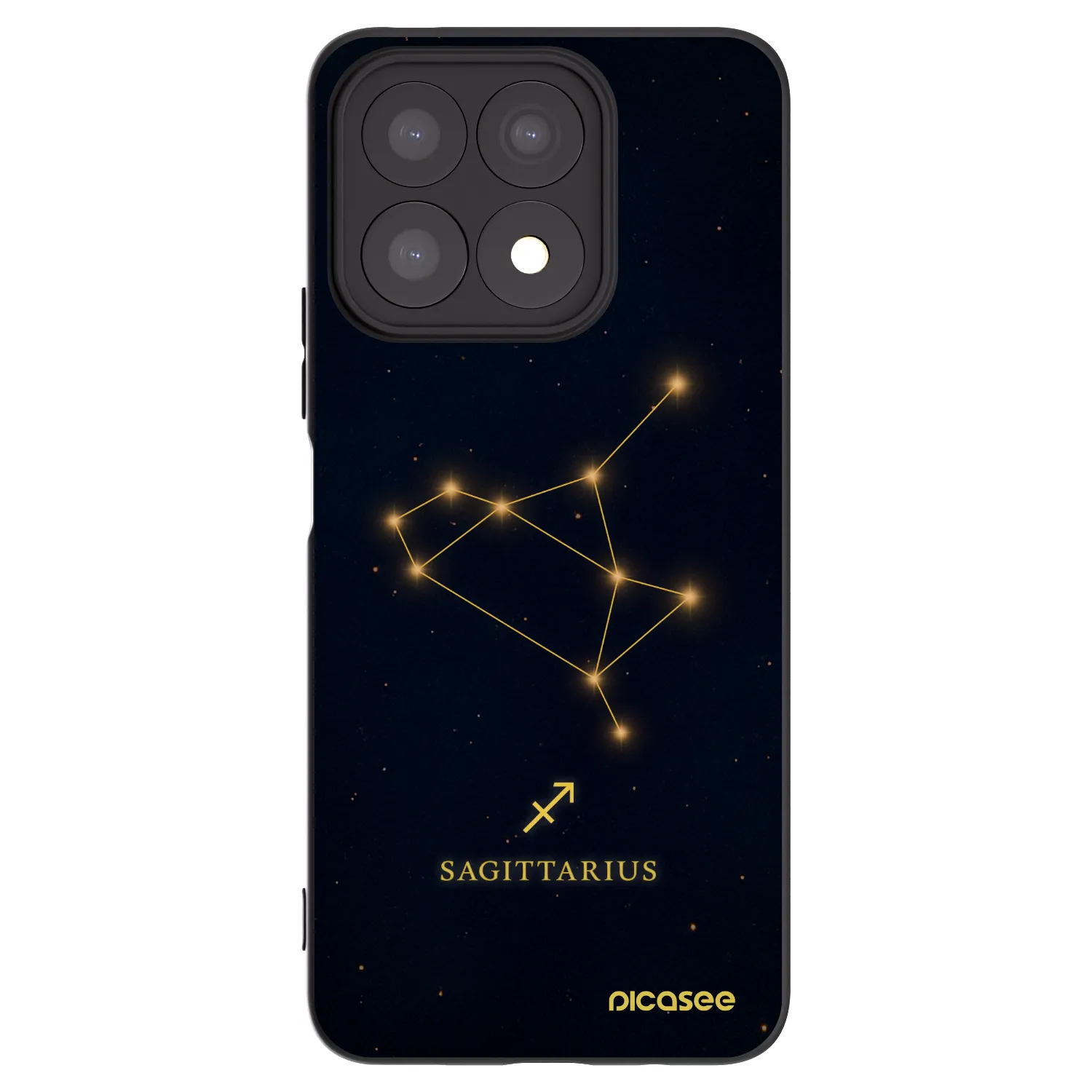 Picasee silikonski črni ovitek za Honor X8a - SAGITTARIUS