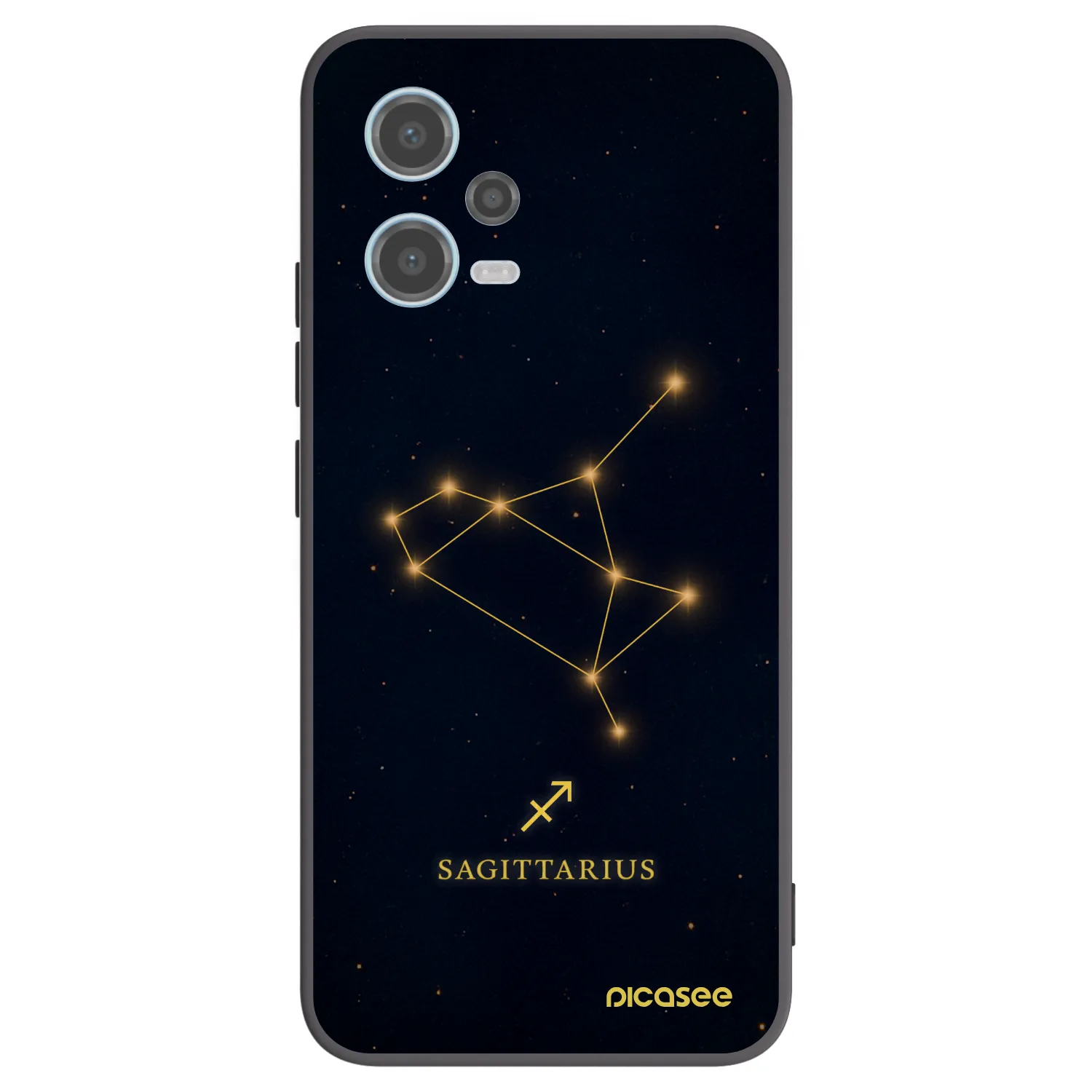 Picasee silikonski črni ovitek za Xiaomi Redmi Note 12 5G - SAGITTARIUS