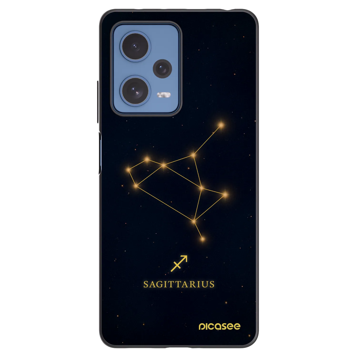 Picasee silikonski črni ovitek za Xiaomi Redmi Note 12 Pro 5G - SAGITTARIUS