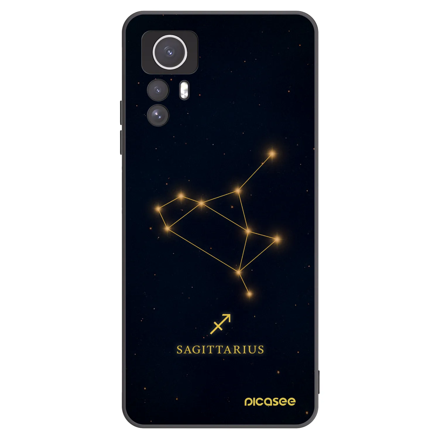 Picasee silikonski črni ovitek za Xiaomi Redmi Note 12S - SAGITTARIUS