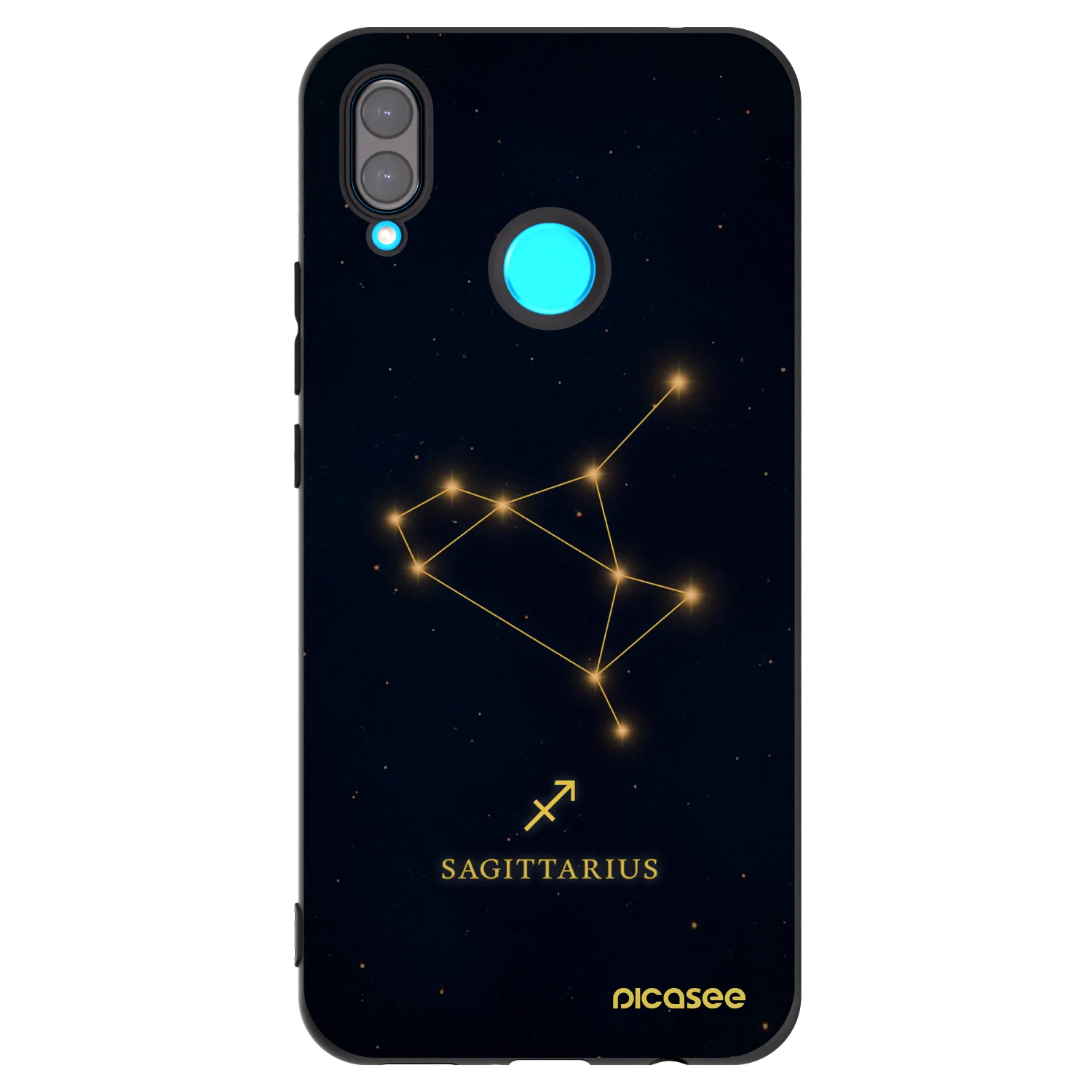 Picasee silikonski črni ovitek za Huawei Nova 3 - SAGITTARIUS
