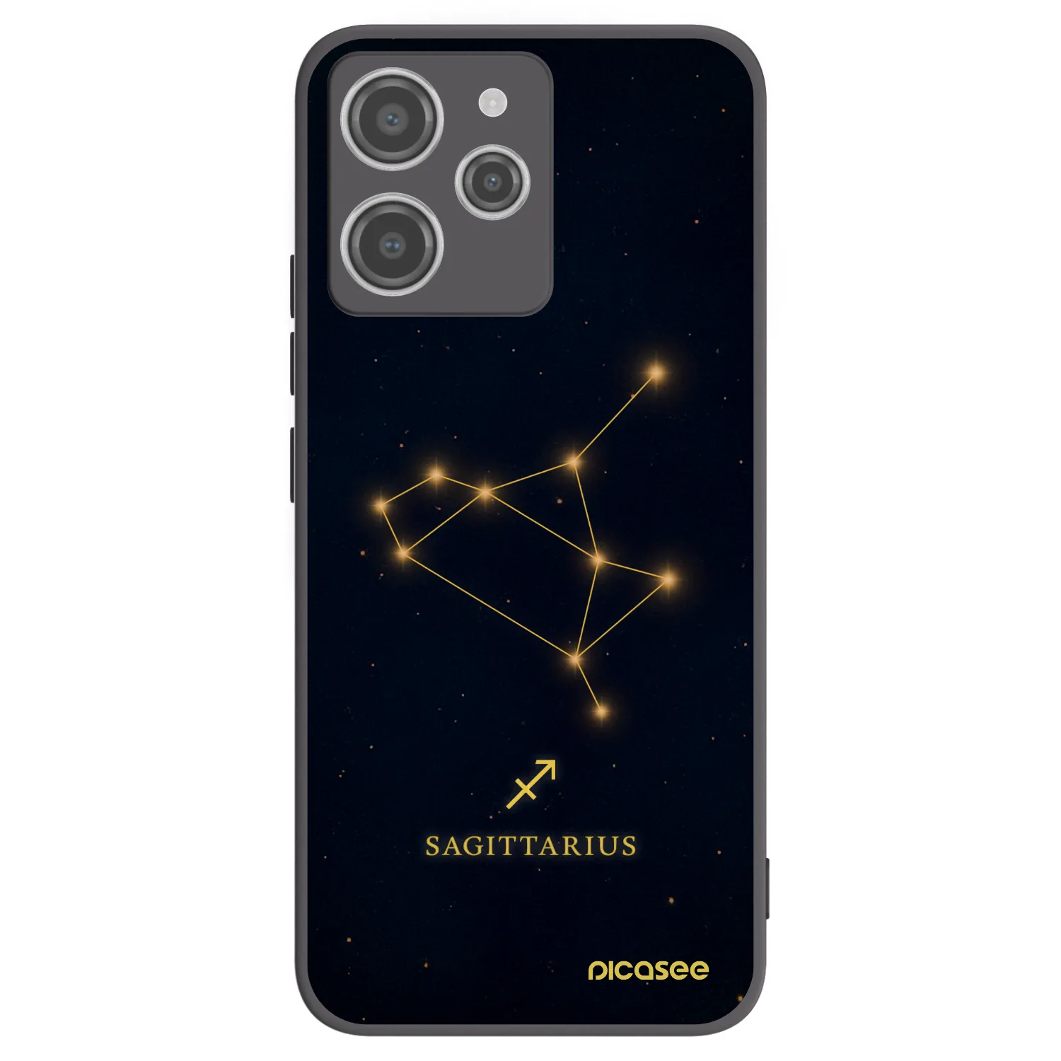 Picasee silikonski črni ovitek za Xiaomi Redmi 12 4G - SAGITTARIUS