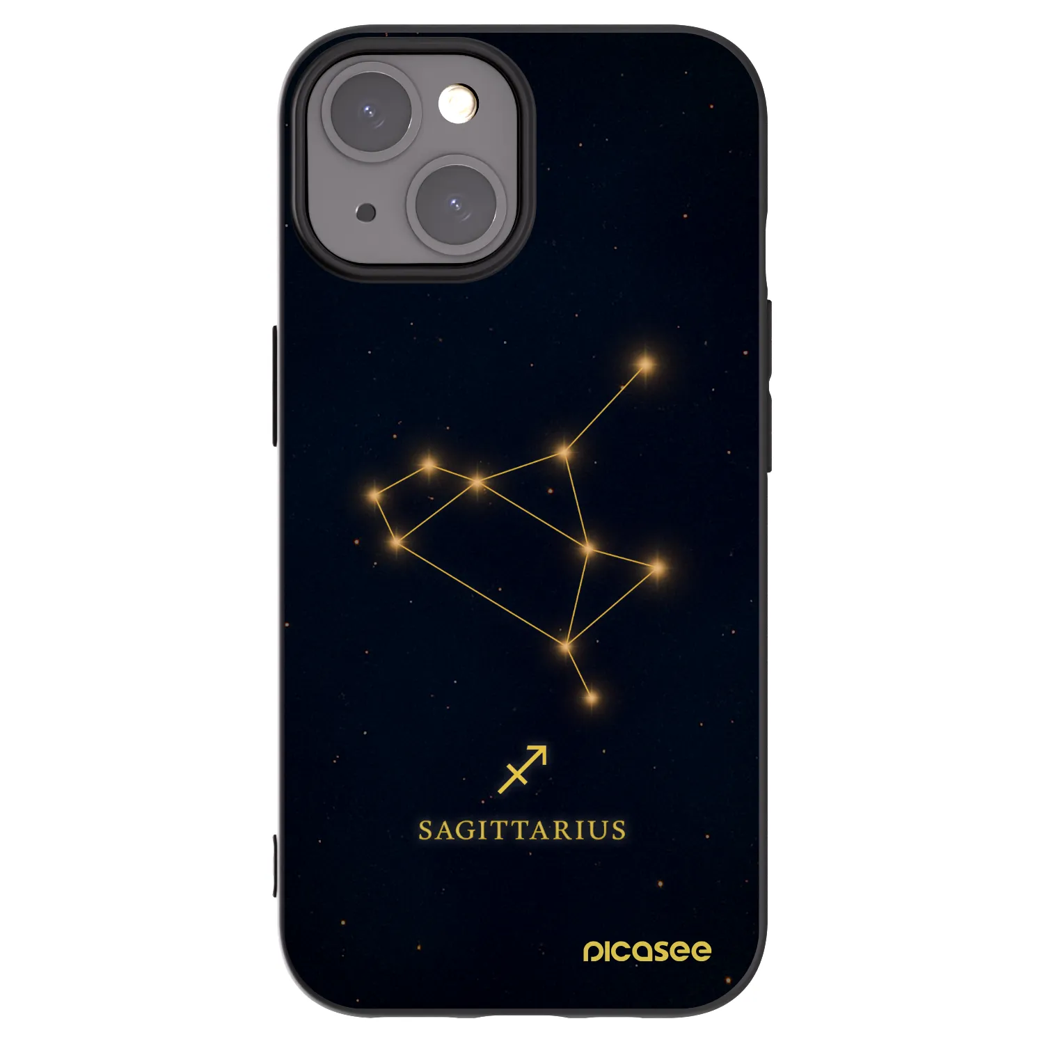 Picasee silikonski črni ovitek za Apple iPhone 15 - SAGITTARIUS