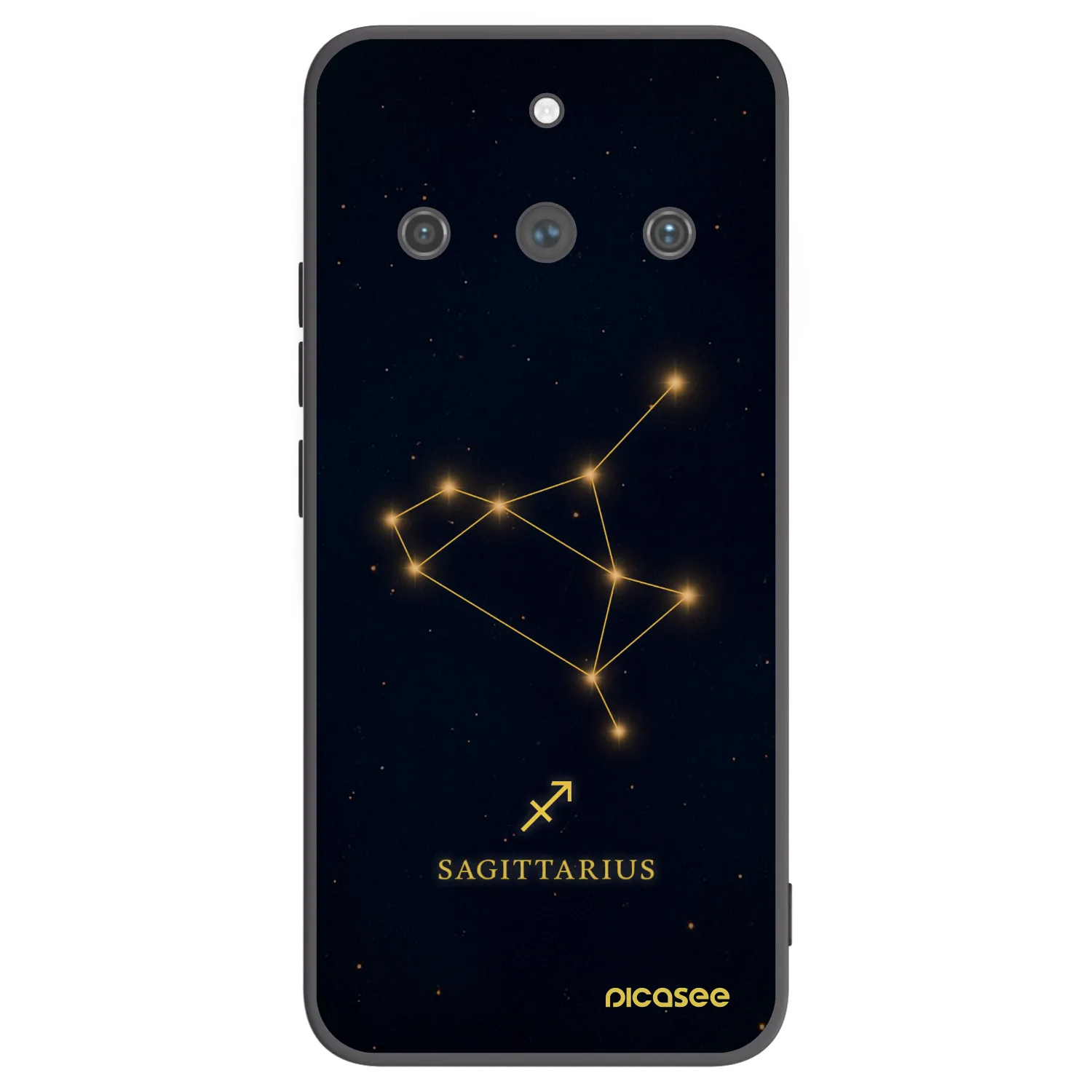 Picasee silikonski črni ovitek za Realme 11 Pro+ - SAGITTARIUS